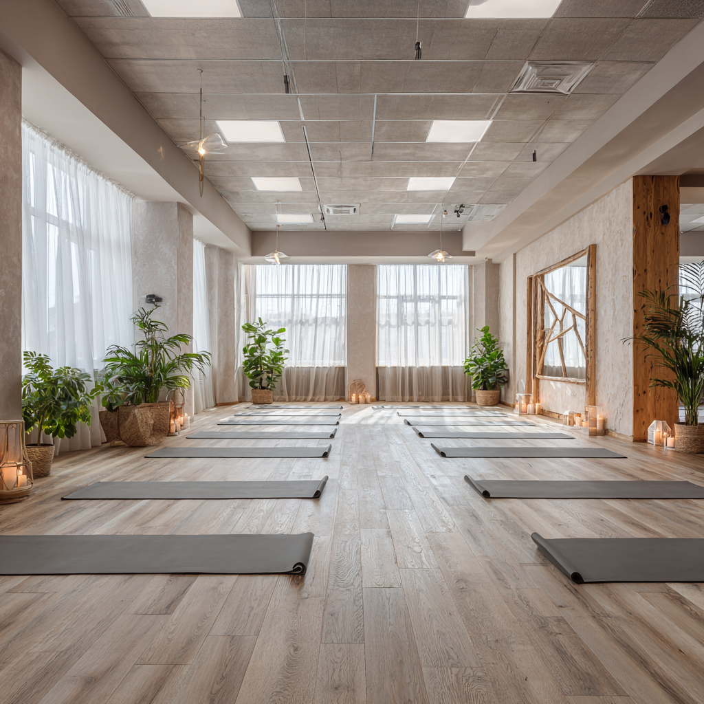 Instructor de yoga enseñando posturas